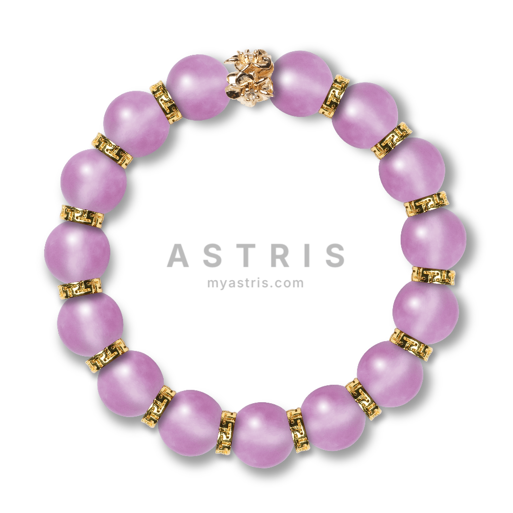 Kunzite-Gold Flower