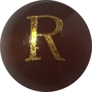 Red Onyx Initial R