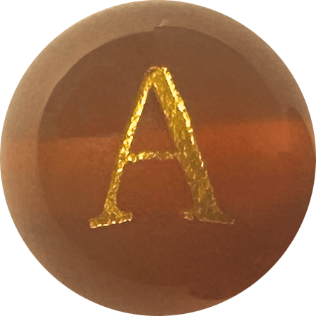 Red Onyx Initial A