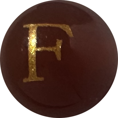 Red Onyx Initial F