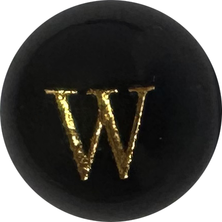Black Onyx Initial W