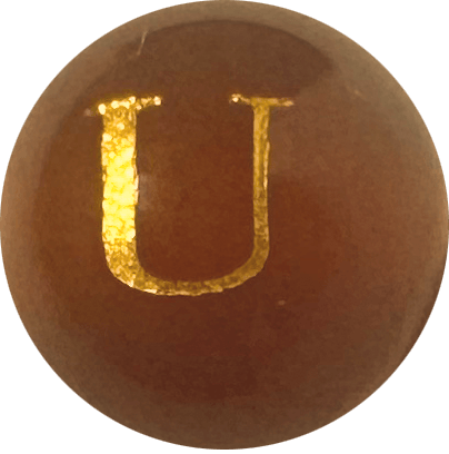 Red Onyx Initial U