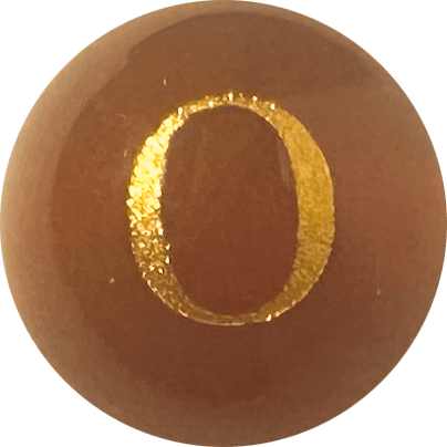 Red Onyx Initial O