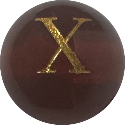 Red Onyx Initial X