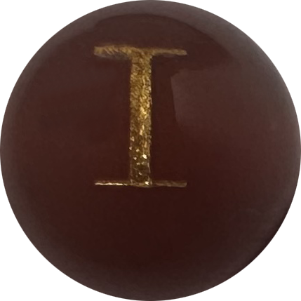Red Onyx Initial I