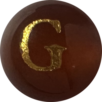 Red Onyx Initial G