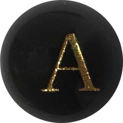 Black Onyx Initial A