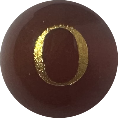Red Onyx Initial O