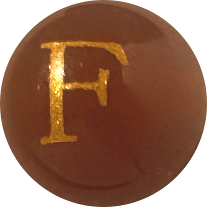 Red Onyx Initial F