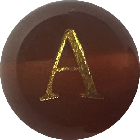 Red Onyx Initial A