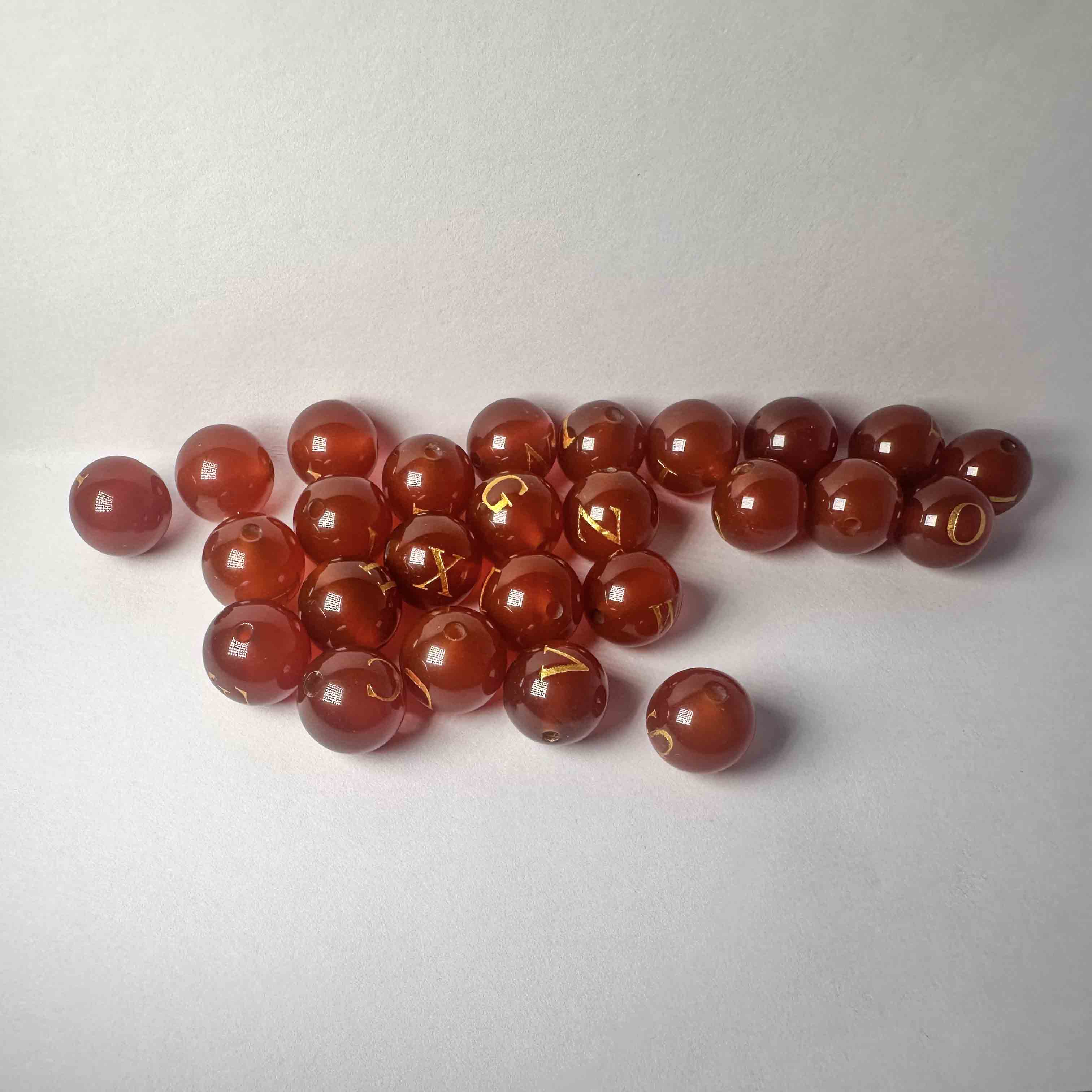 Red Onyx Initial J 2