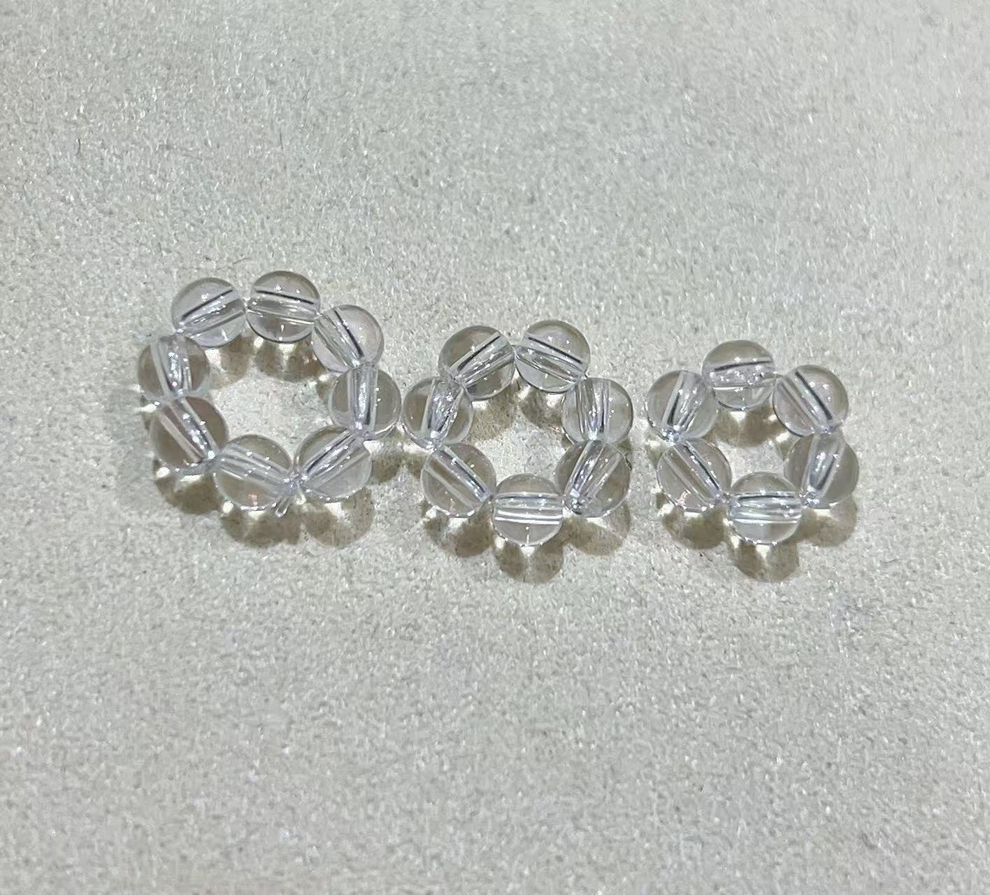 White Crystal Running Bead 2